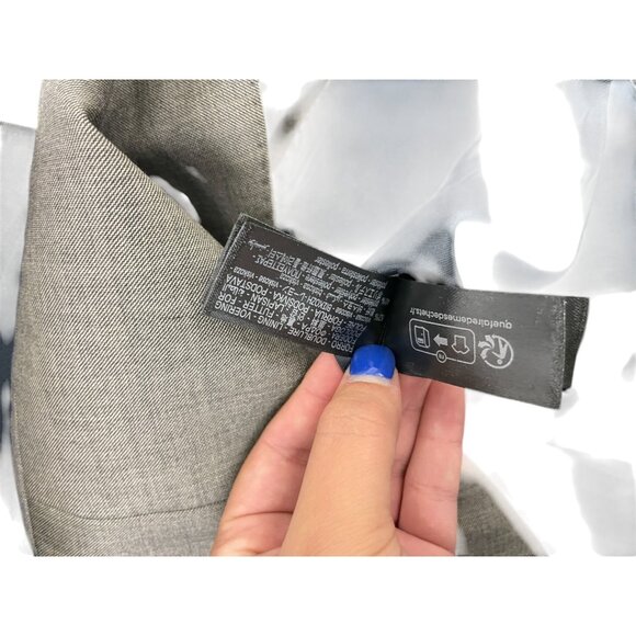 Zara Sartorial Man Suit Jacket EU 46 US 36 Blazer Grey Italian Wool 4495/925 NWT - Picture 13 of 16